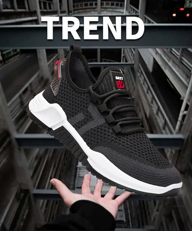 Flying woven breathable running shoes 2021 men's sports shoes