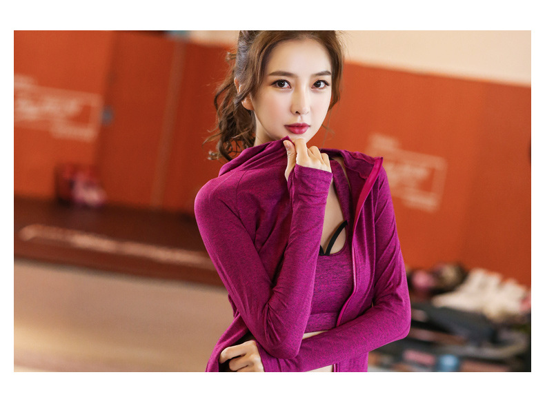 2021 new yoga suit sexy outdoor running short sleeve sports coat fitness long sleeve Yoga five piece set