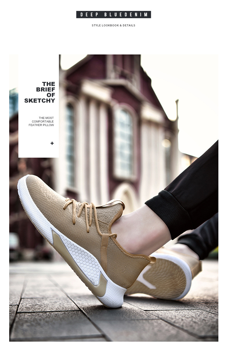 2021 new sports shoes men's trend breathable men's casual shoes running mesh men's shoes