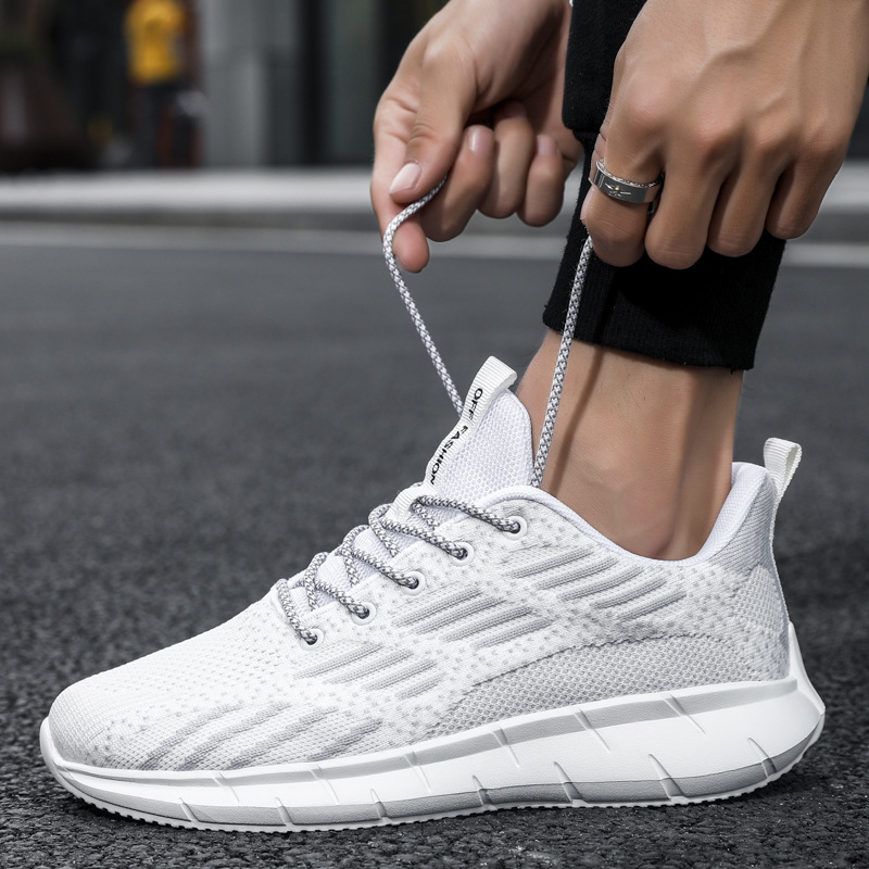 2021 new summer lightweight mesh fly knit men's shoes