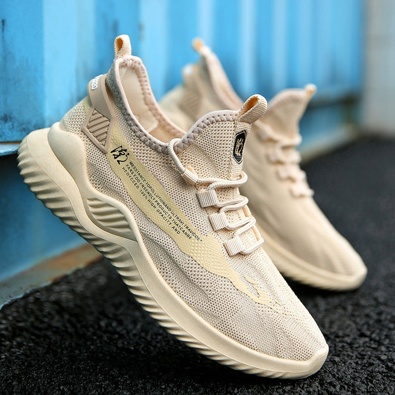 Men's shoes net red casual casual white shoes trend Korean thick soled shoes