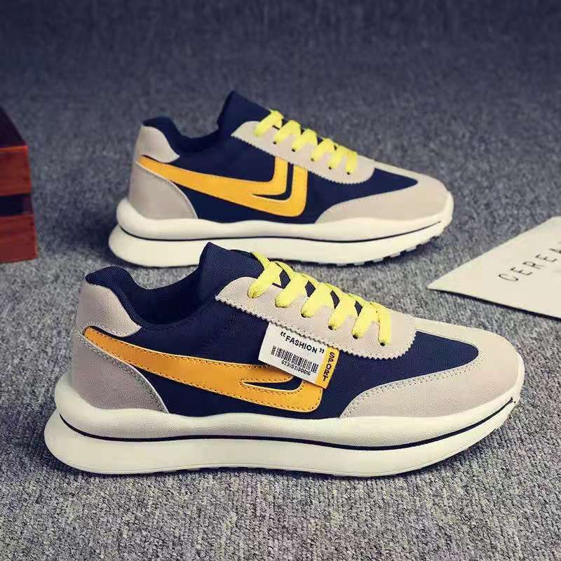 Spring thick soled men's shoes 2021 autumn new sports shoes men's lint small white shoes men's shoes
