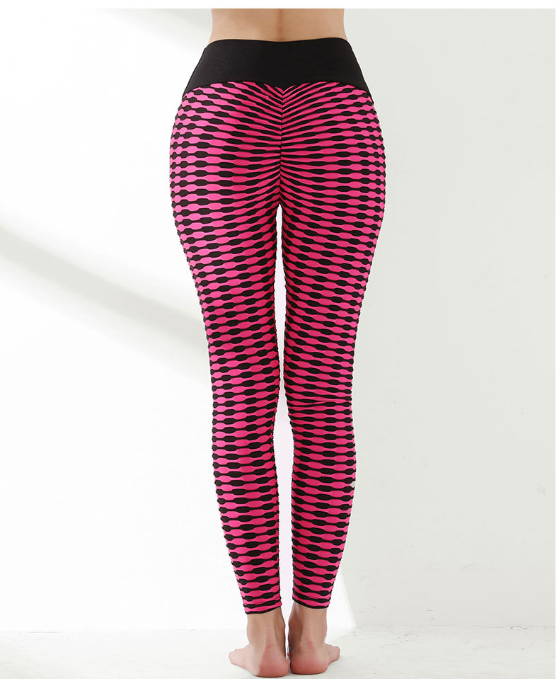 Interval horizontal stripe Yoga tights sports fitness running training hip lifting Leggings