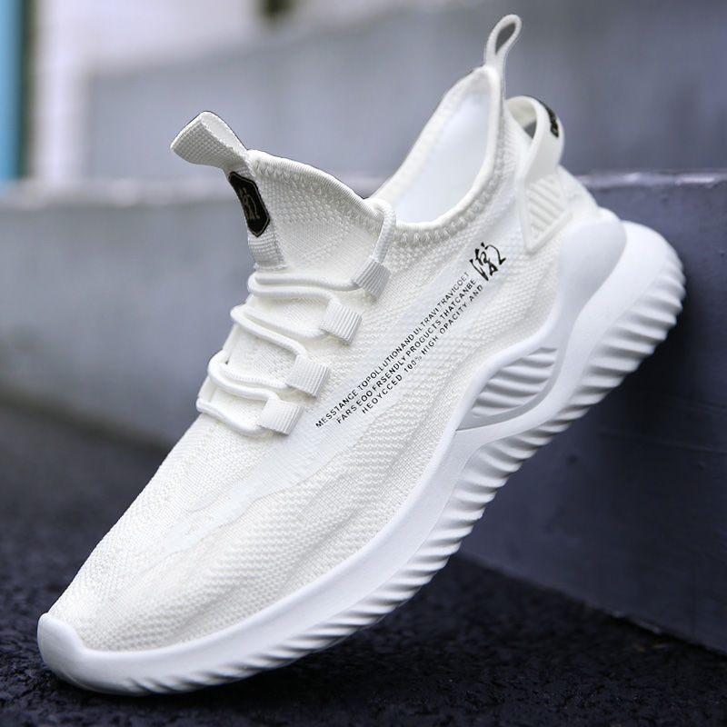 Men's shoes net red casual casual white shoes trend Korean thick soled shoes