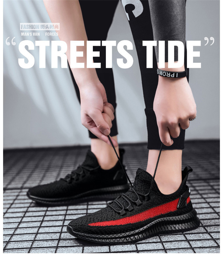 Men's sports casual board shoes running flying woven board shoes