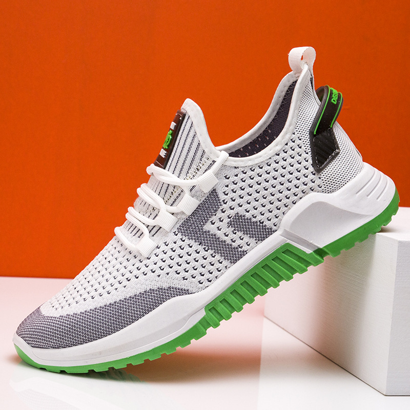 Flying woven breathable running shoes 2021 men's sports shoes