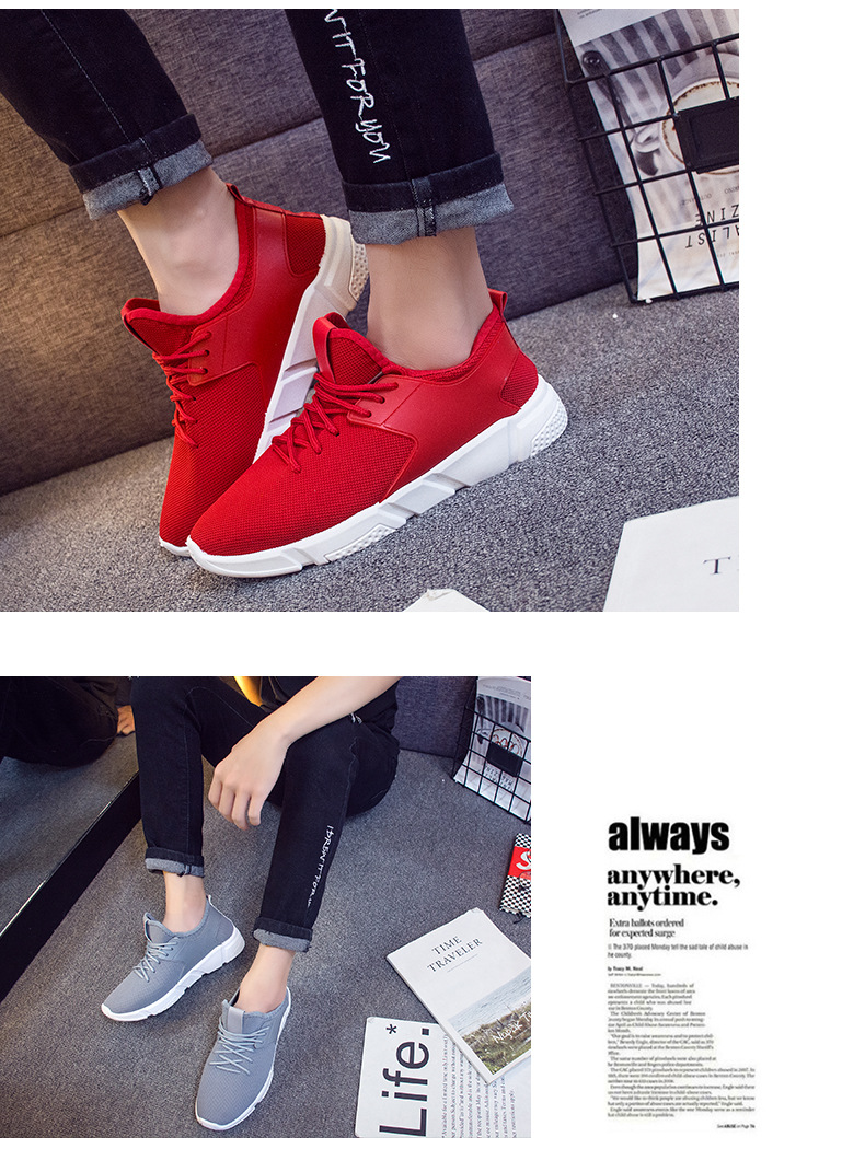 New hot men's shoes sports shoes leisure fashion running lace up couple shoes