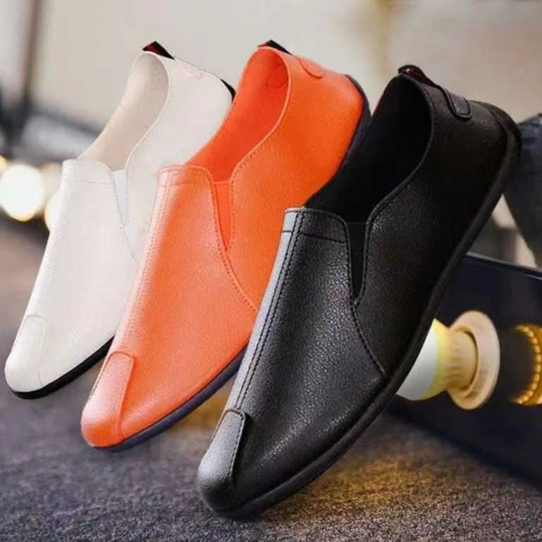 New men's casual shoes men's shoes low top Doudou shoes soft flat leather shoes
