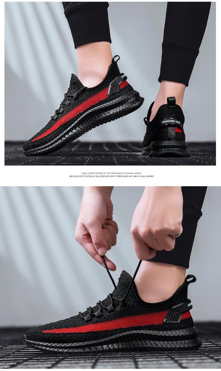 Men's sports casual board shoes running flying woven board shoes