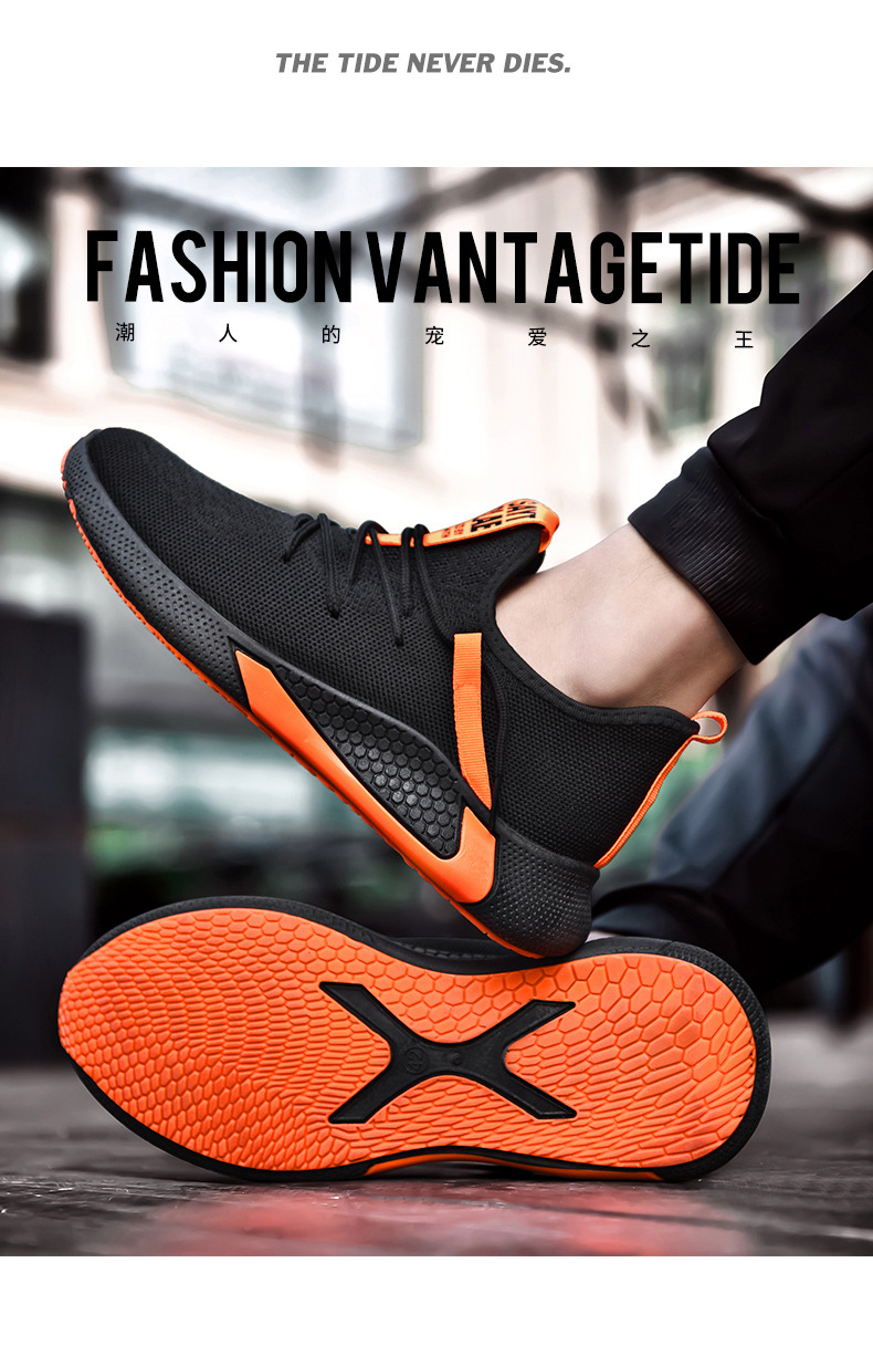 2021 new sports shoes men's trend breathable men's casual shoes running mesh men's shoes