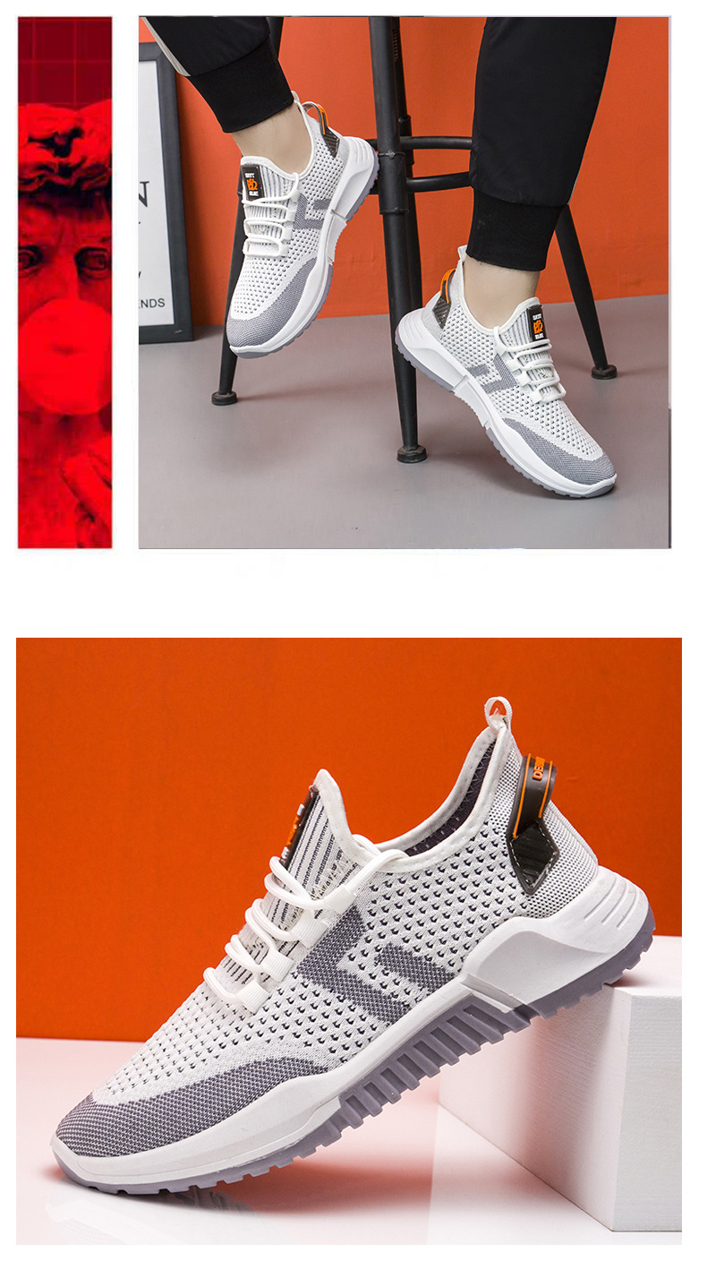 Flying woven breathable running shoes 2021 men's sports shoes