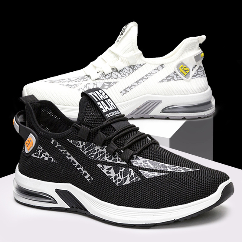 2021 new couple air cushion casual shoes sports shoes fly weave comfortable