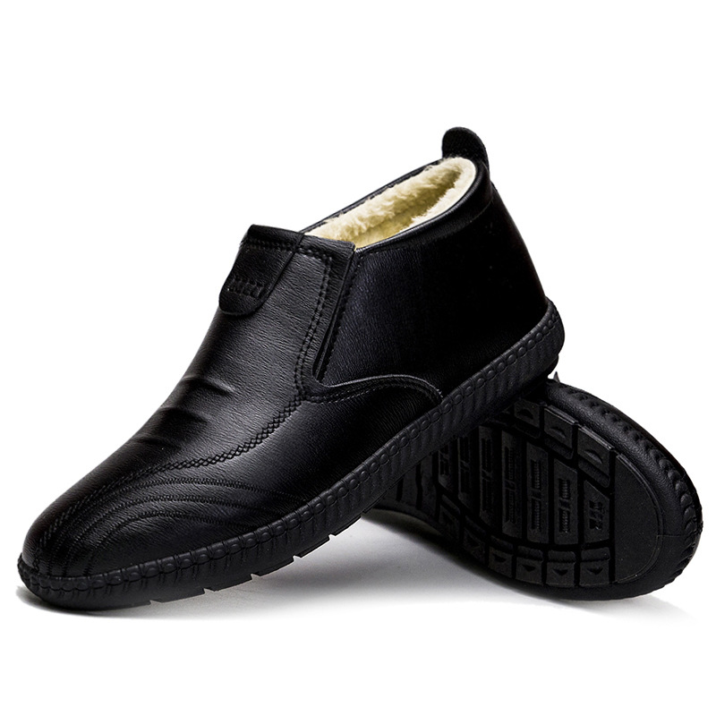 2021 winter casual men's shoes spring and autumn leather shoes soft leather Doudou shoes