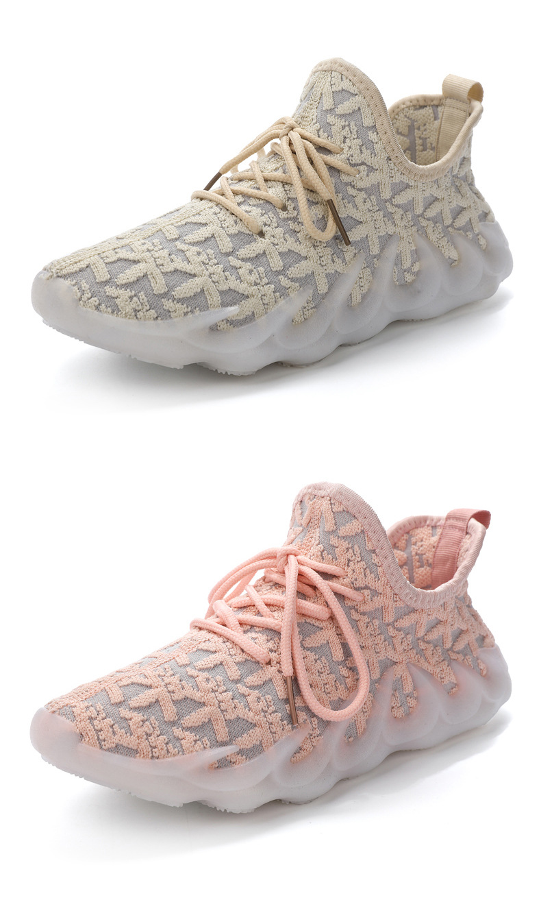 2021 summer knitted fabric simple sneakers women's shoes