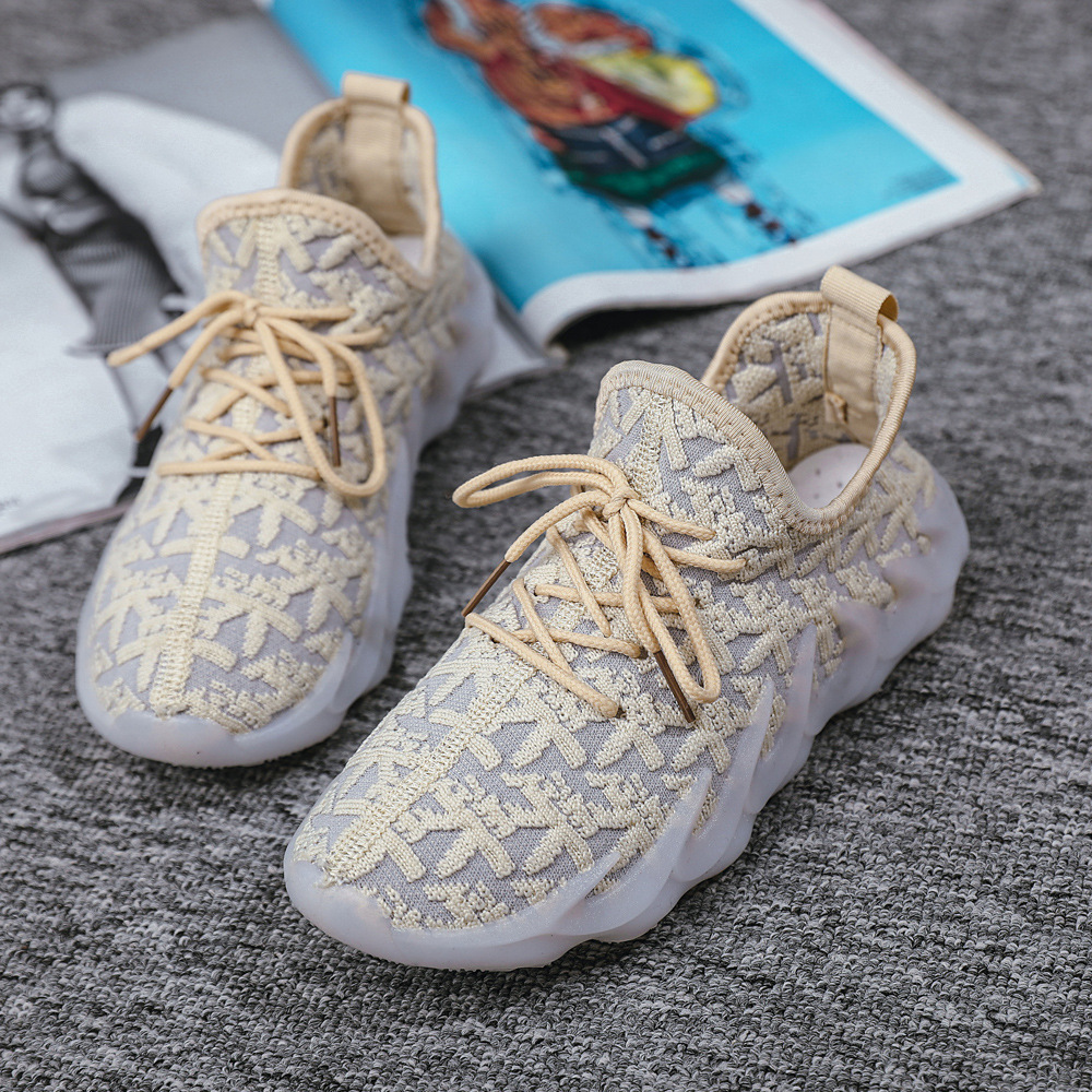 2021 summer knitted fabric simple sneakers women's shoes