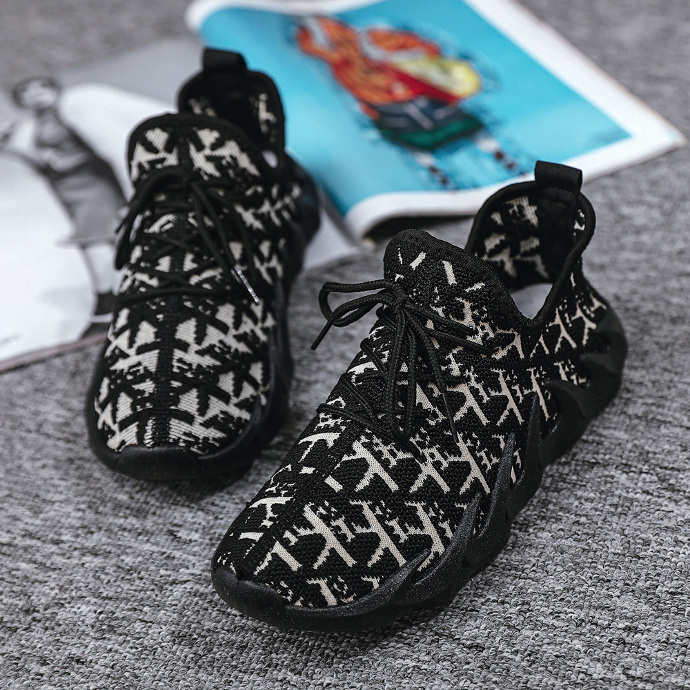 2021 summer knitted fabric simple sneakers women's shoes