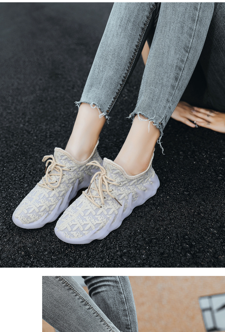 2021 summer knitted fabric simple sneakers women's shoes