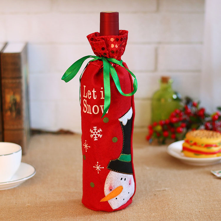 Nicro New Products Variety Style Sweater Coat Wine Bottle Cover Merry Christmas Party Decoration Supplies
