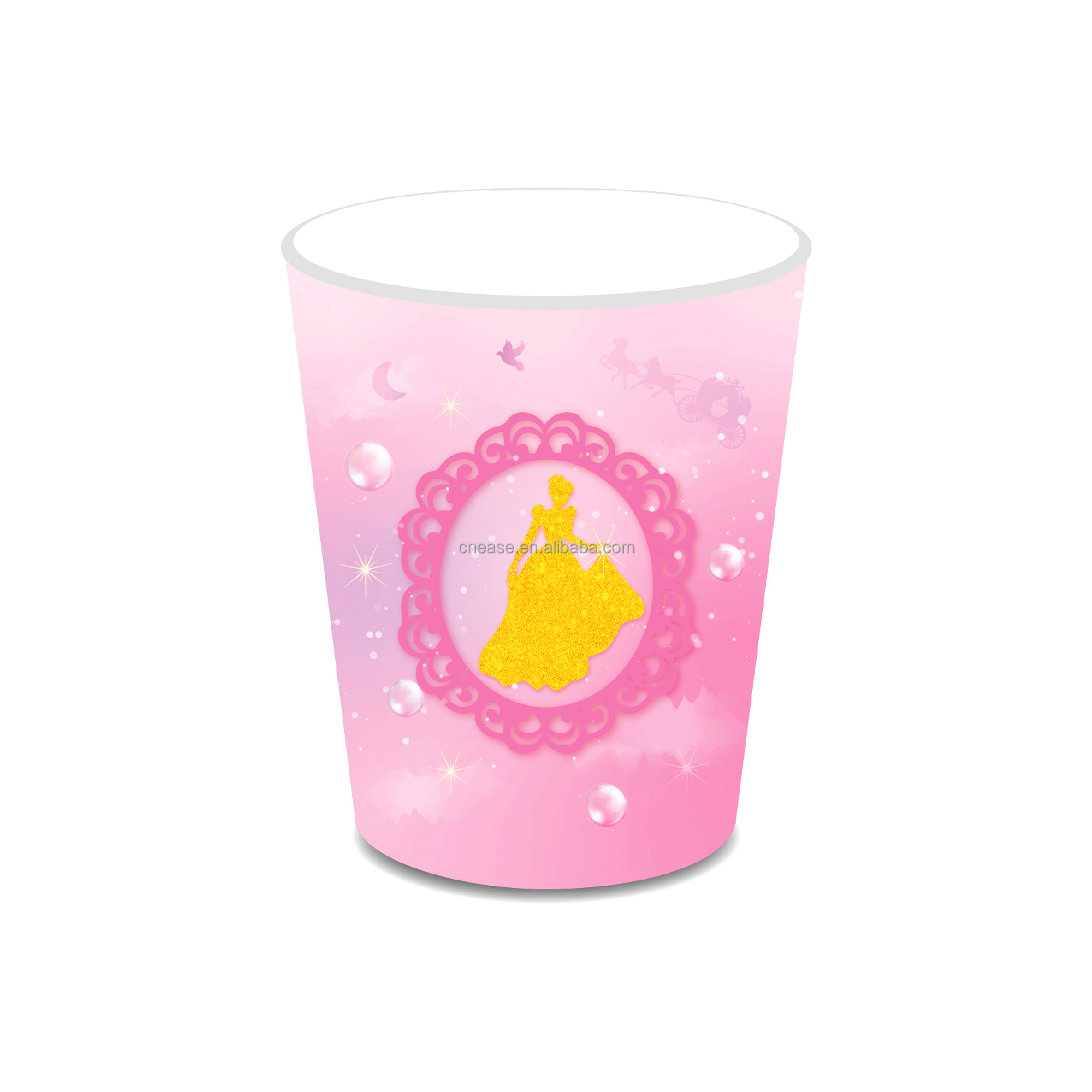 Huancai princess castle party supplies paper plates cups napkins disposable tableware set for party decorations